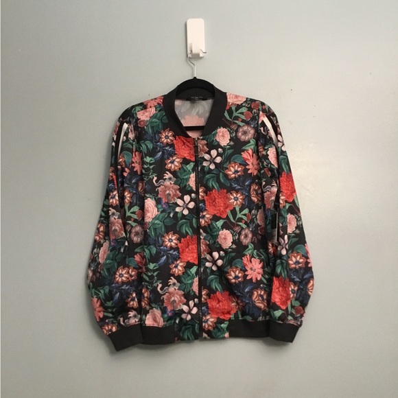 Project RUNWAY Multicolor Floral Bomber Jacket - Picture 9 of 14